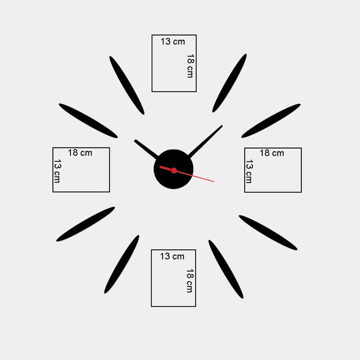 Wallity ACS04 Reloj de pared decorativo Multicolor con diseño de juego de barras